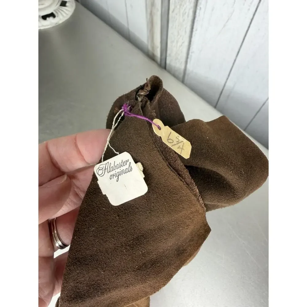 Boyce Lazarus Vintage Soft Brown Gloves Washable Driving Victorian Glam 6 3/4